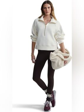 Varley ribbed Milano half zip sweater